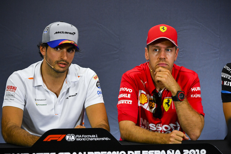 Carlos Sainz und Sebastian Vettel: Lange Gesichter