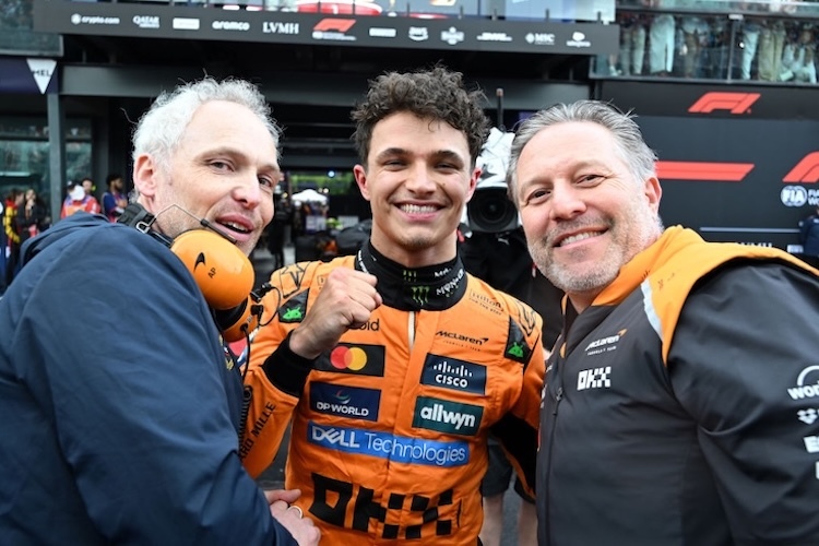 Lando Norris gewinnt das Rennen