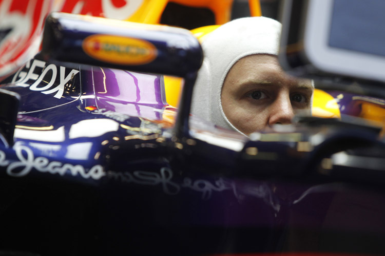 Geduldsprobe: Am Samstag Nachmittag musste sich Vettel in Geduld üben
