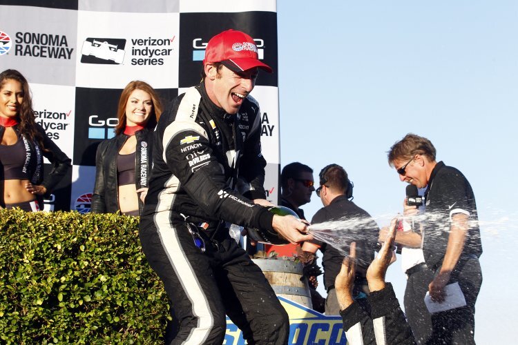 Simon Pagenaud beim Sieg im IndyCar-Finale 2017 in Sonoma