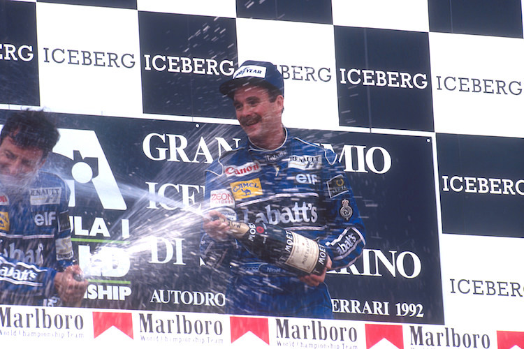 Nigel Mansell machte 1992 seine Gegner nass