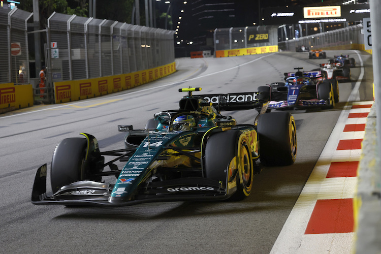 Fernando Alonso in Singapur