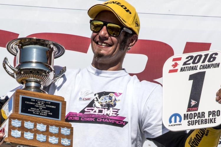 Jordan Szoke wurde 2016 erneut Kanadischer Superbike-Meister