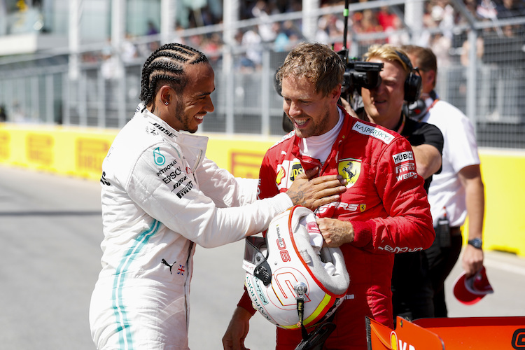 Lewis Hamilton gratuliert Sebastian Vettel