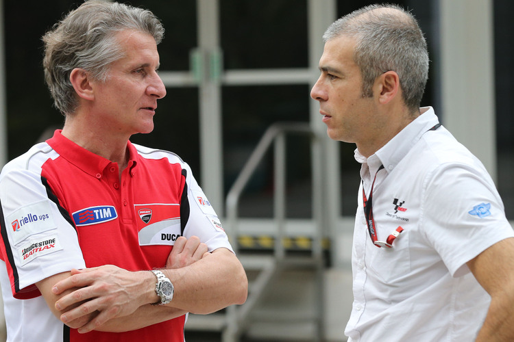 Verstehen einander gut: Ducati-Sportdirektor Paolo Ciabatti und Corrado Cecchinelli