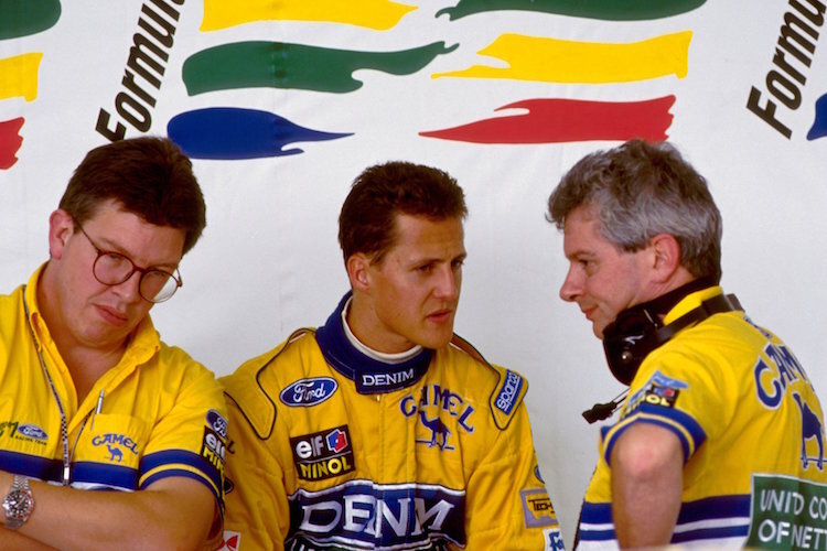 Benetton 1994: Ross Brawn, Michael Schumacher, Pat Symonds