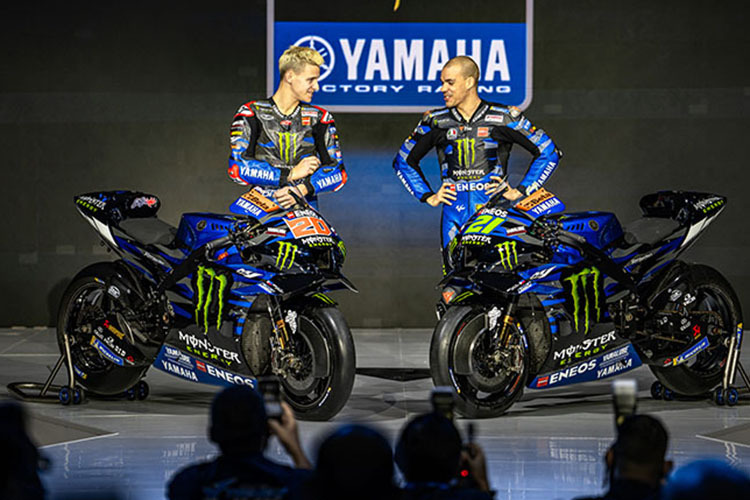 Das Yamaha-MotoGP-Werksteam 2023 mit Quartararo und Morbidelli