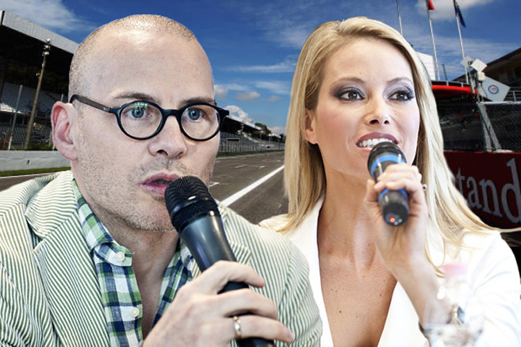 Jacques Villeneuve und Sarah Winkhaus von Sky Italien