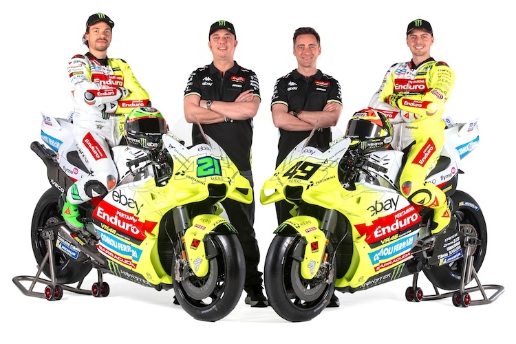 Neon-Team: Franky Morbidelli, «Uccio» Salucci, Pablo Nieto und Fabio Di Giannantonio