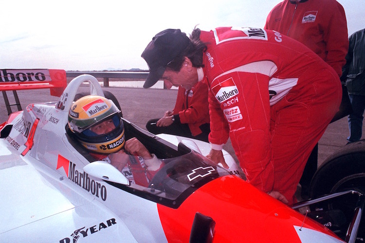 Senna mit Emerson Fittipaldi