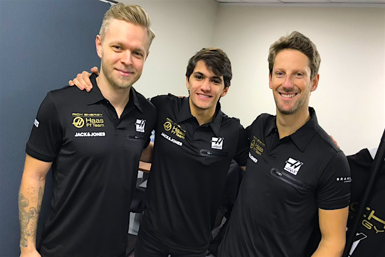 Das Haas-Trio Magnussen, Fittipaldi und Grosjean