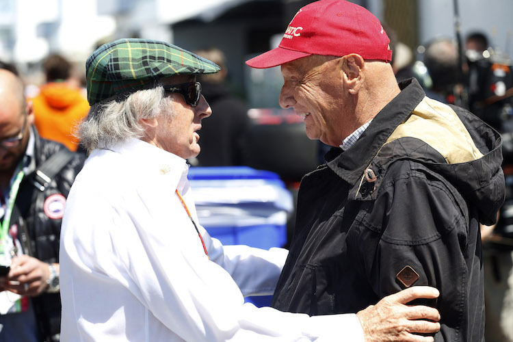Sir Jackie Steward und Niki Lauda