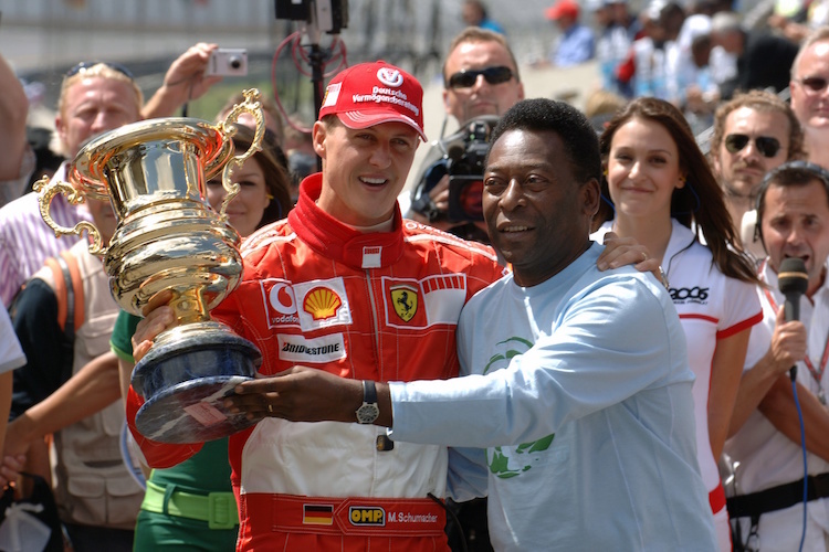 Michael Schumacher und Pelé in Interlagos 2006
