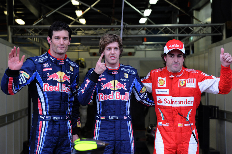 Webber, Vettel und Alsonso. Wer wird Weltmeister?