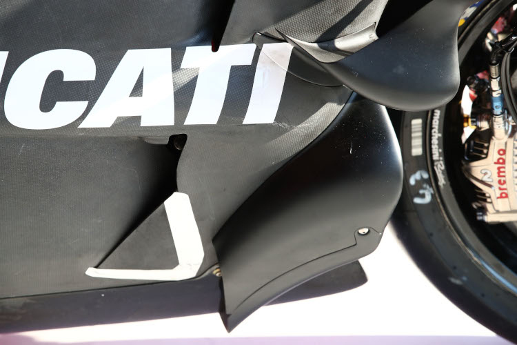 Ein Teil der neuen Ducati-Verkleidung