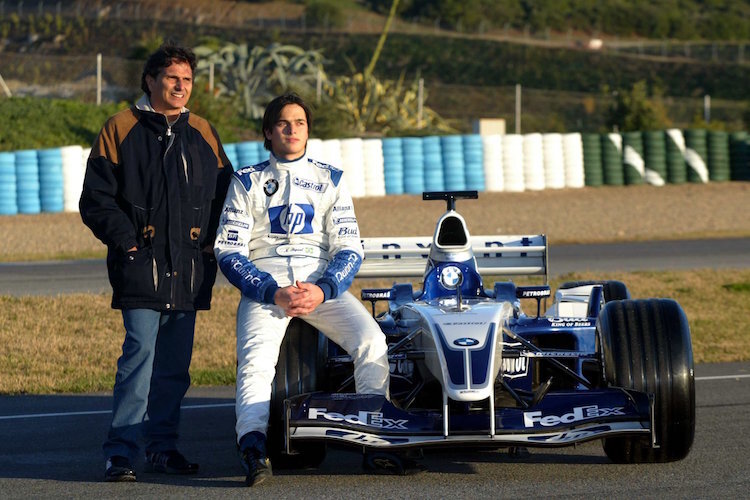 Nelson Piquet mit Nelsinho 2003