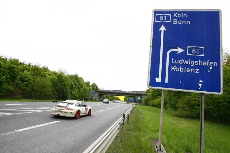 Autobahnauffahrt Wehr, Heim gehts für den 911 GT3 RS
