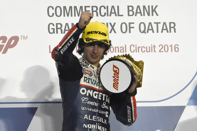 2016 gewann Antonelli den Saisonauftakt in Katar - damals noch auf Honda