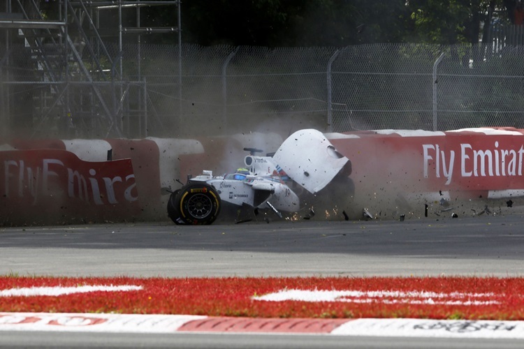 Der Crash von Sergio Pérez und Felipe Massa