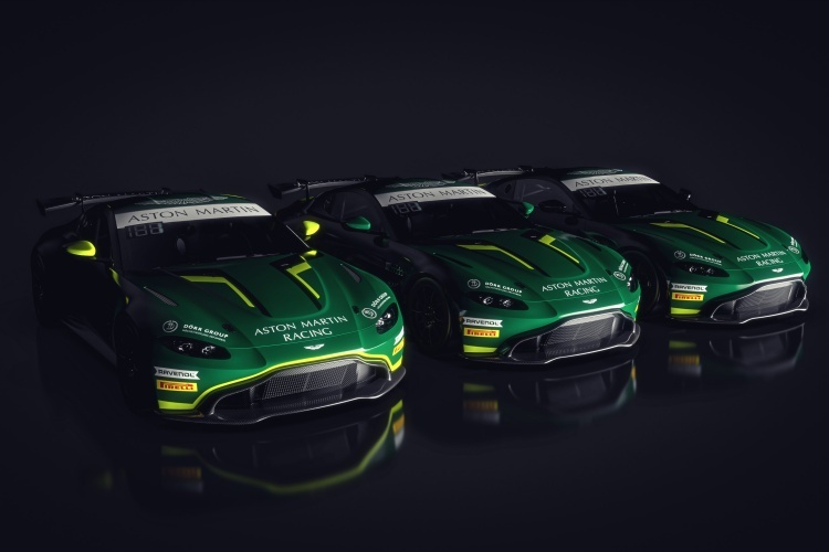 So sollen die drei Aston Martin Vantage GT4 von Dörr Motorsport aussehen
