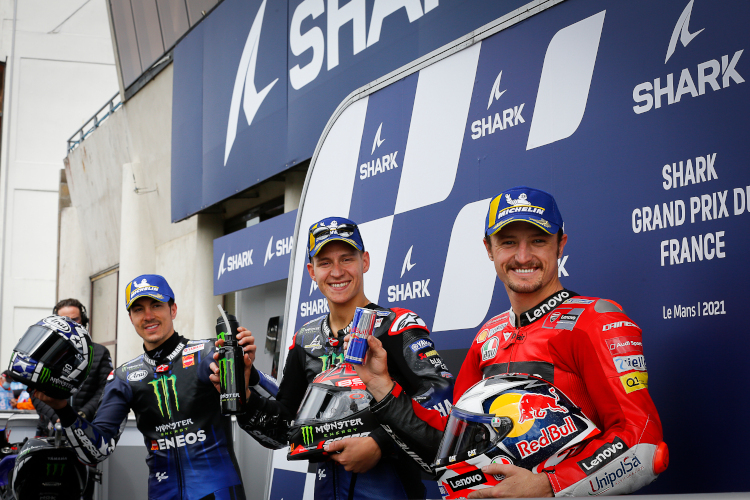 Viñales, Quartararo und Miller stehen heute in der ersten MotoGP-Startreihe