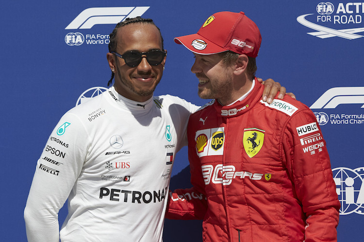 Sebastian Vettel und Lewis Hamilton teilen sich die erste Sartreihe