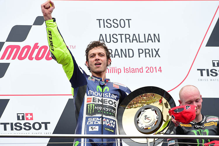 Valentino Rossi triumphierte 2014 auf Phillip Island