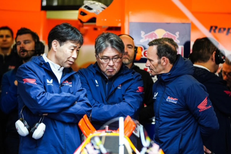 Die HRC-Manager Kuwata, Kokubu und Puig