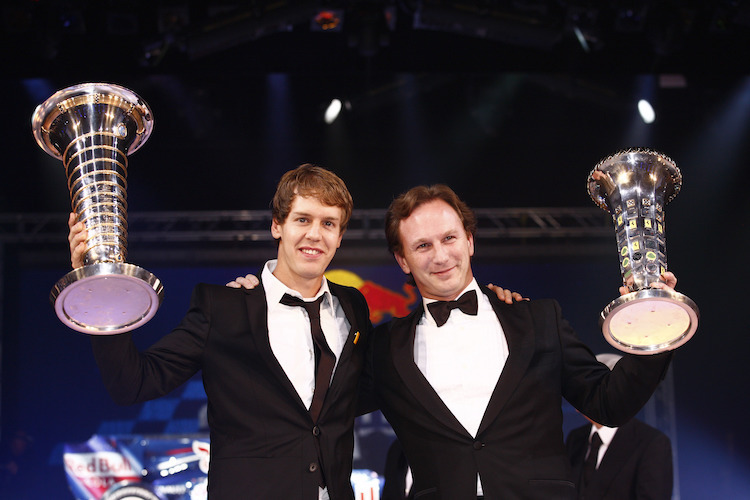 Horner mit Sebastian Vettel 2010