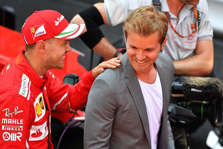 Sebastian Vettel und Nico Rosberg in Monaco 2017