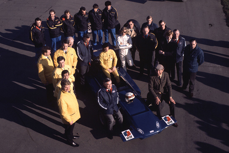 Das war das komplette Tyrrell-Team 1970. Nein, wirklich!