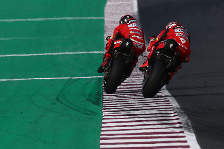 Das Ducati-Duo Pecco Bagnaia (links) und Jack Miller