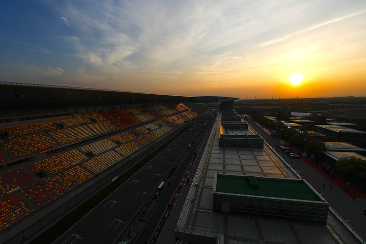 Die Rennanlage des Shanghai International Circuit bleibt verwaist