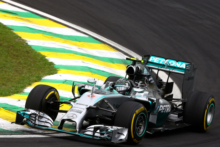 Das Mercedes-Duell um Formel-1-WM-Titel bleibt spannend: Nico Rosberg sicherte sich die Pole-Position zum Brasilien-GP
