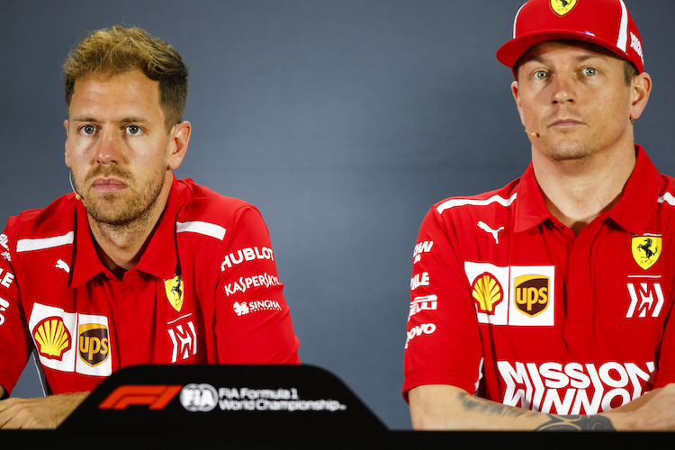 Sebastian Vettel und Kimi Räikkönen waren von 2015 bis 2018 Teamkollegen bei Ferrari