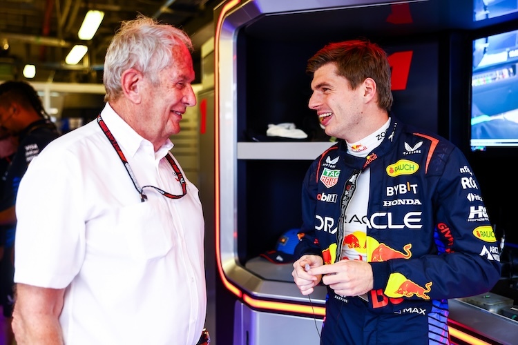 Dr. Helmut Marko und Max Verstappen