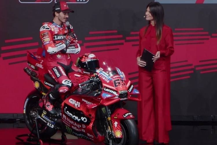 Pecco Bagnaia und die GP25 mit der #63