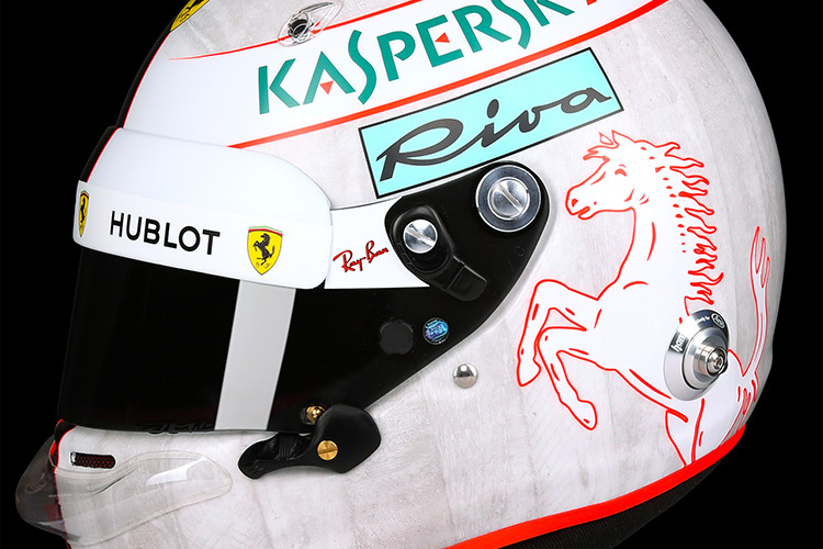 Der neue Helm von Sebastian Vettel in Le Castellet