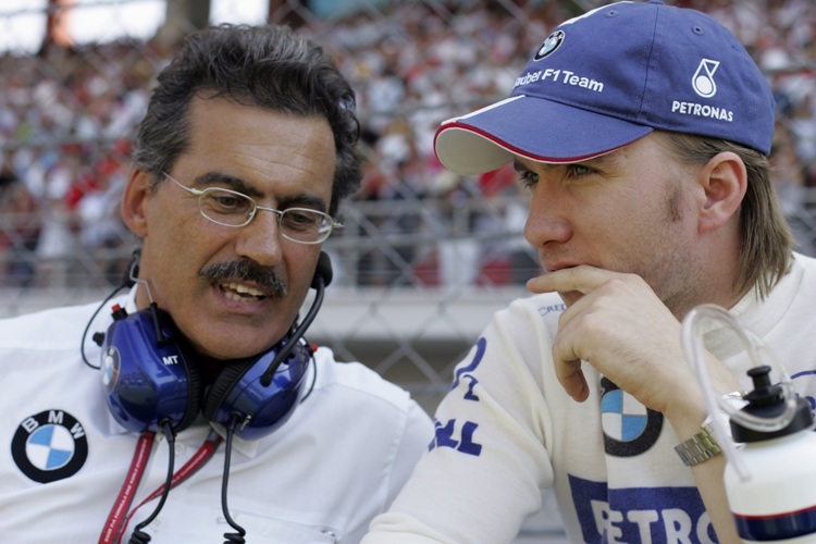 BMW-Motorsportdirektor Dr. Mario Theissen mit Nick Heidfeld