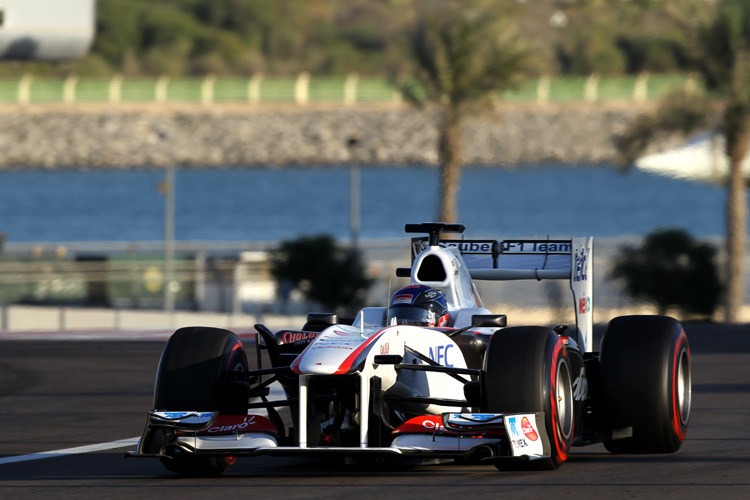 Fabio Leimer beim Formel-1-Nachwuchsfahrertest mit Sauber in Abu Dhabi 2011