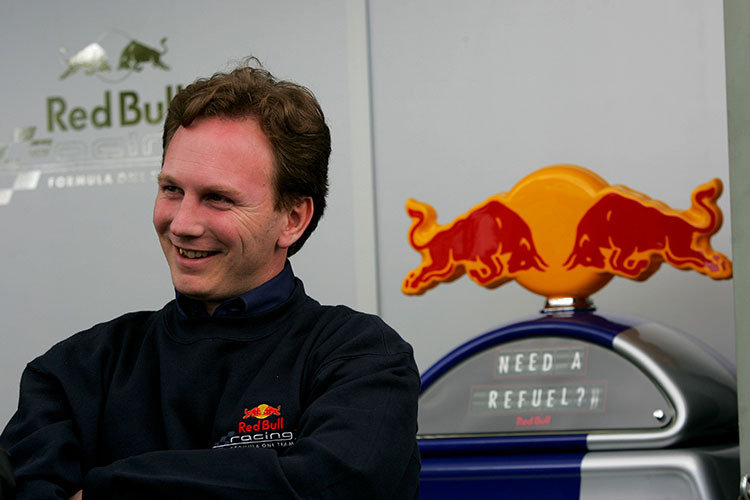 Christian Horner gab sein Debüt als Team Principal von Red Bull Racing 2005.