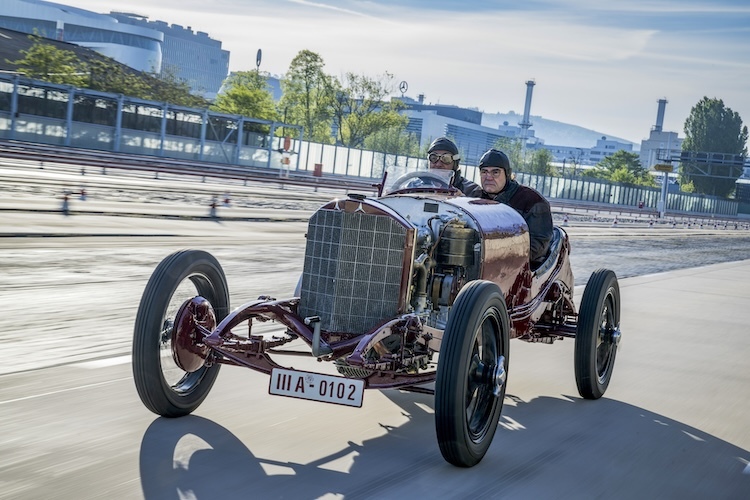 Der Mercedes-Rennwagen, der 1924 bei der Targa Florio eingesetzt wurde