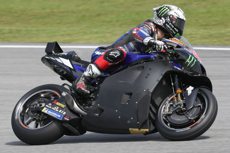 Fabio Quartararo mit Heck-Spoiler an seiner Yamaha M1
