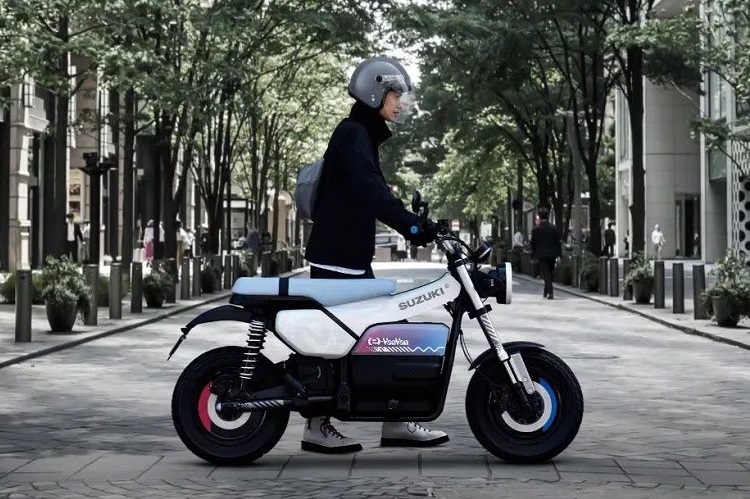 Mit den Designelementen eines mehr als 50 Jahre alten Modellkonzepts: Suzuki e-VanVan