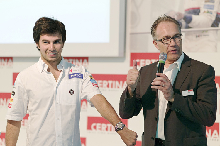 Pérez und Certina-CEO Adrian Bosshard