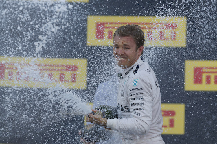 Nico Rosberg feiert seinen Sieg