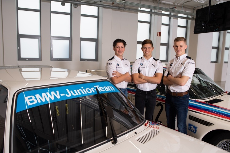Das Junior-Team von BMW: (v.li.) Max Hesse, Neil Verhagen und Dan Harper 