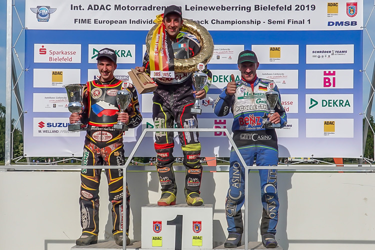 Matthieu Tresarrieu gewann in Bielefeld vor Martin Malek und Bernd Diener