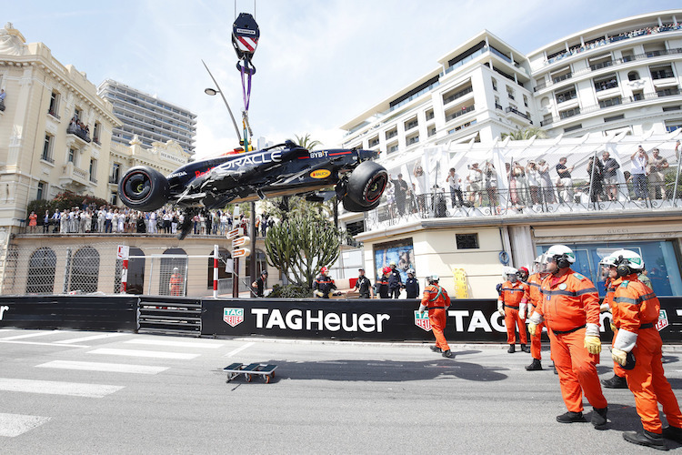 Der Unfallwagen von Sergio Pérez in Monaco