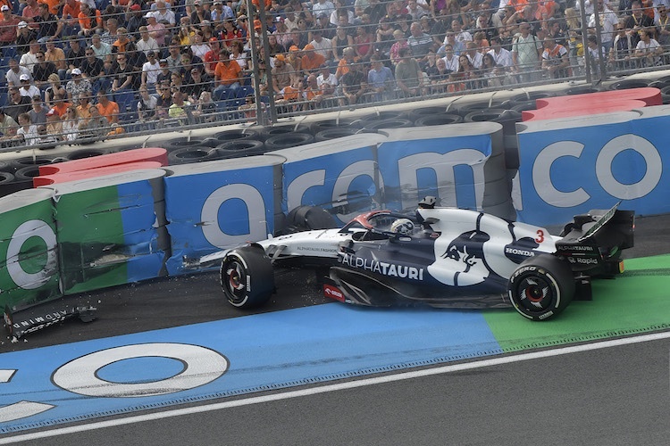 So sah der AlphaTauri-Renner von Daniel Ricciardo nach dem Crash aus